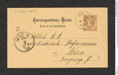 k.k. naturhistorisches Hofmuseum, Intendanzakten 1885-1896 (Hauer), Aktenzahl Z.752/1889, Seite 1